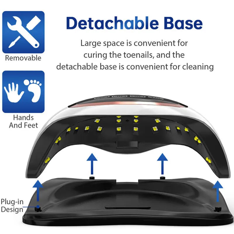 168W 42LEDs Nail Drying Lamp For Manicure Professional Led UV Drying Lamp With Auto Sensor Smart Nail Salon Equipment Tools - naiveniche