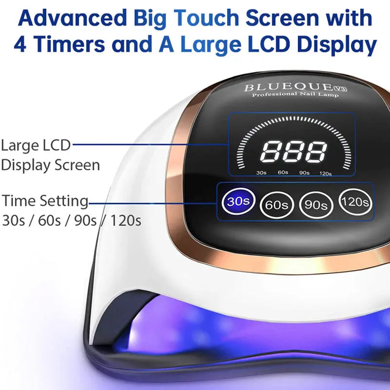 168W 42LEDs Nail Drying Lamp For Manicure Professional Led UV Drying Lamp With Auto Sensor Smart Nail Salon Equipment Tools - naiveniche