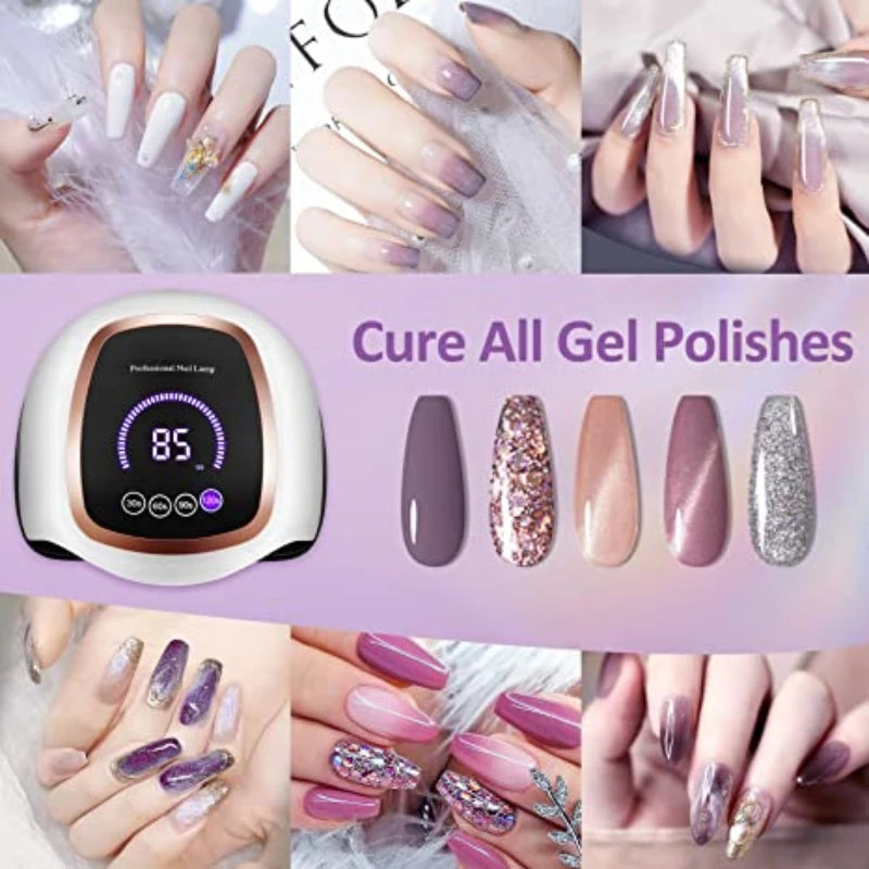 168W 42LEDs Nail Drying Lamp For Manicure Professional Led UV Drying Lamp With Auto Sensor Smart Nail Salon Equipment Tools - naiveniche