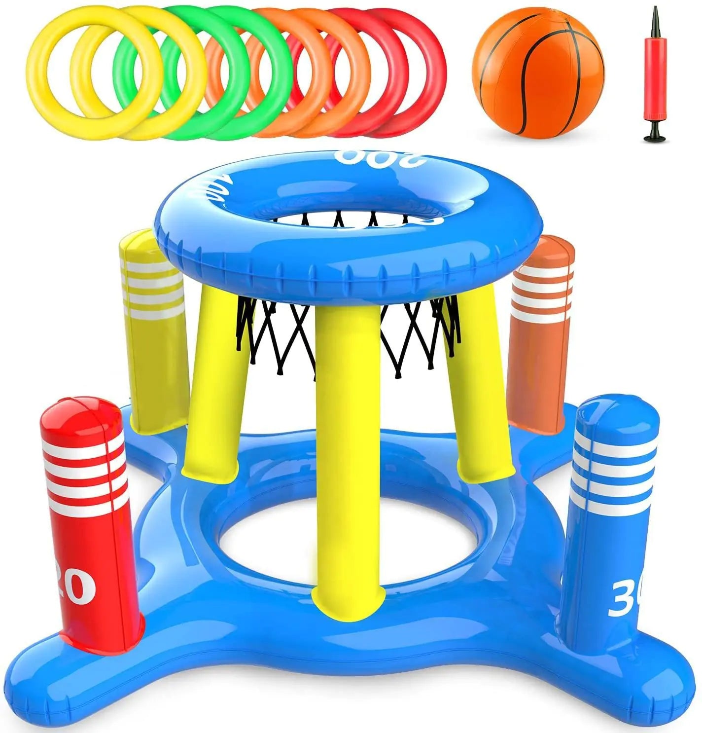 Inflatable Basketball Hoop for Pool Games Outdoors naiveniche