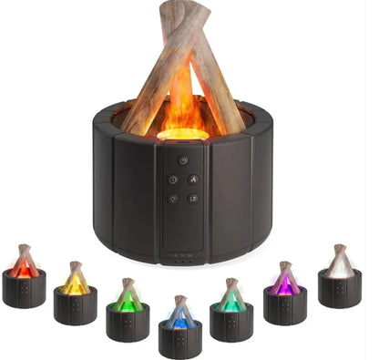 Portable Electronic Fireplace with Multicolor Flame Effects for Home Office Decor