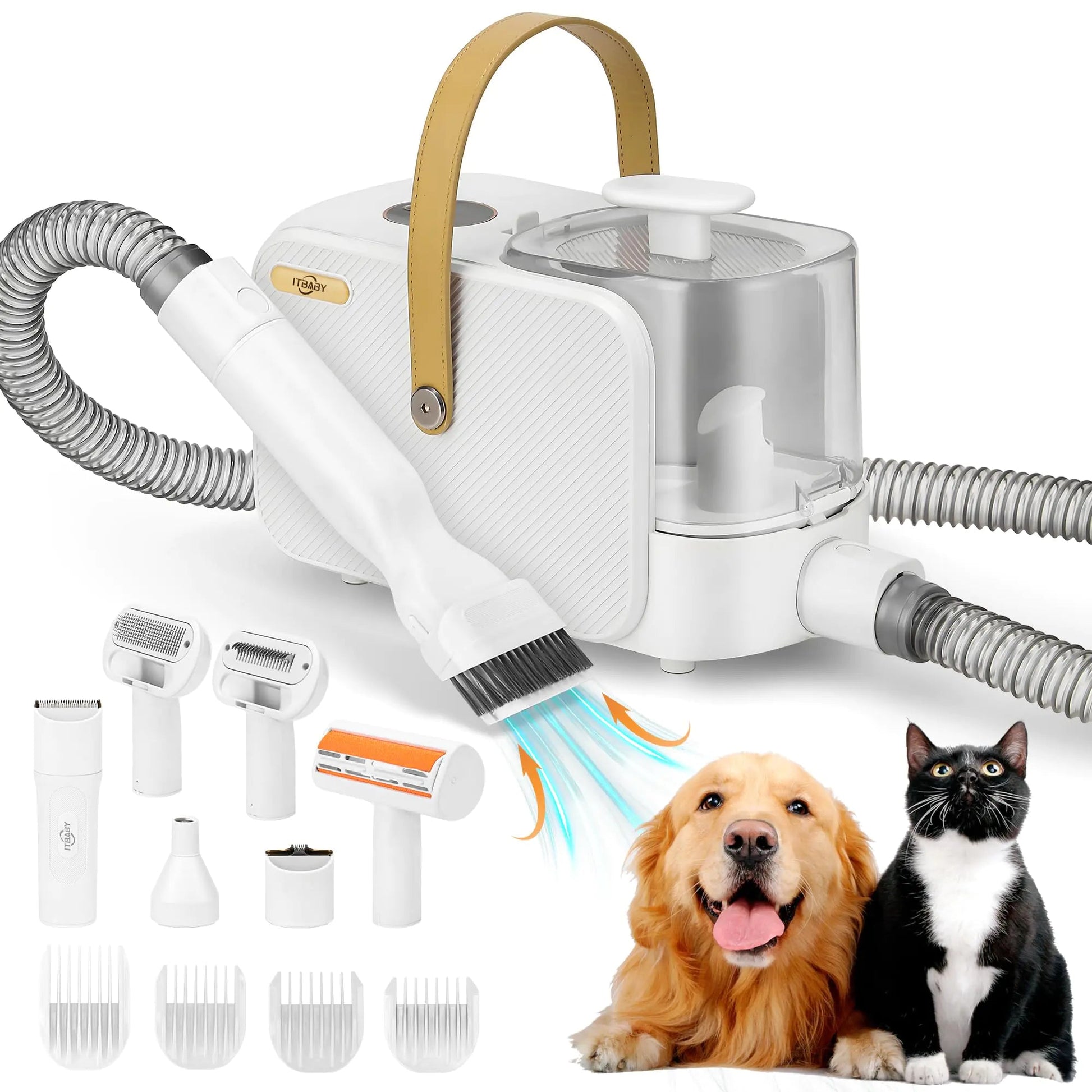 Premium Pet Grooming Kit with Vacuum - Cordless Deshedding Tool naiveniche