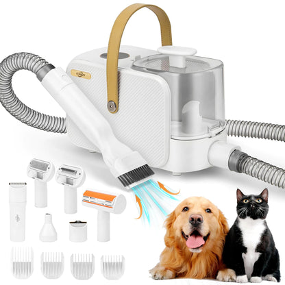 Premium Pet Grooming Kit with Vacuum - Cordless Deshedding Tool naiveniche