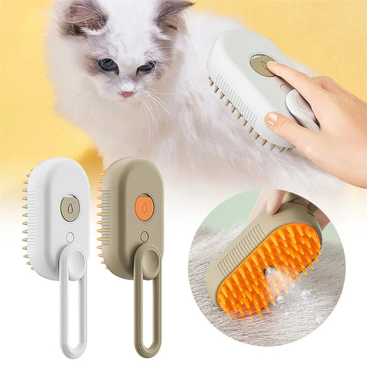 Steam Cleaning/Massaging Brush for Pets naiveniche