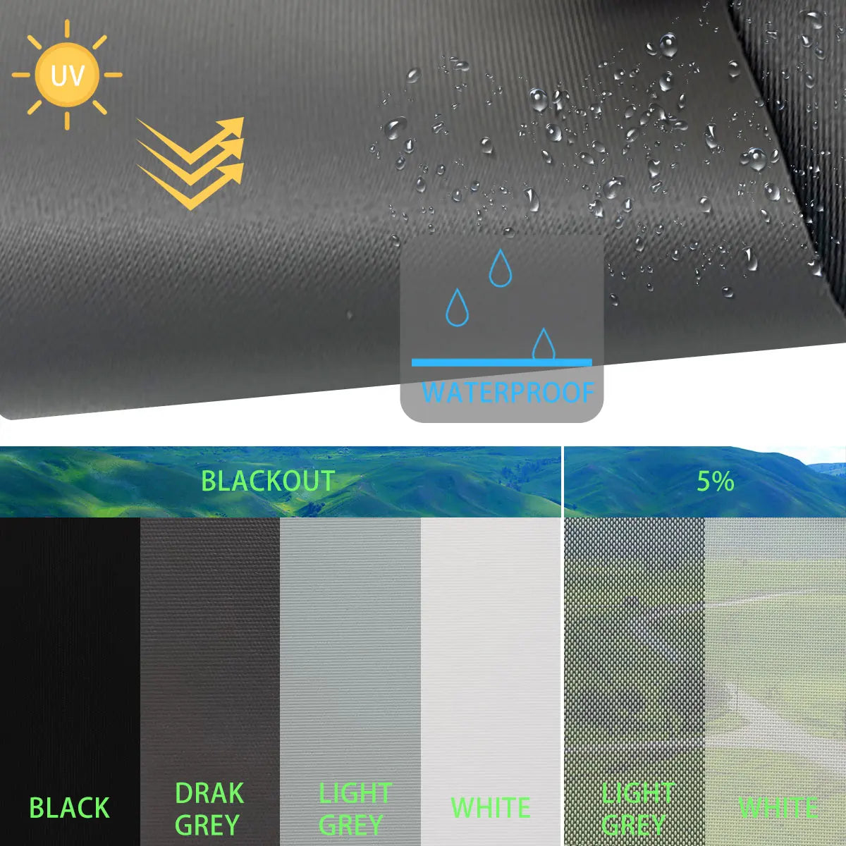 Motorized Roller Shades for Window with Remote Control Rechargeable Smart Shades Custom,100% Blackout ,Work with Alexa - naiveniche