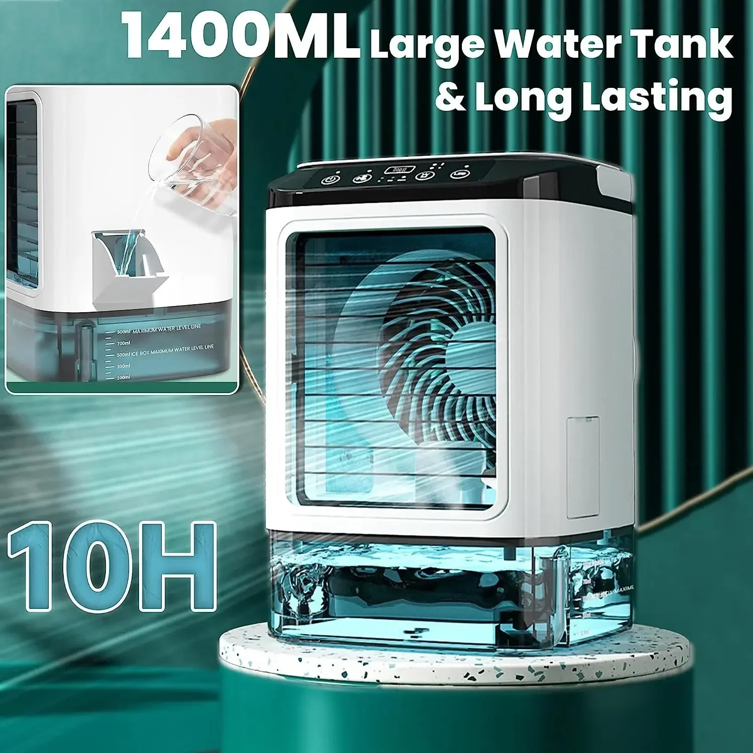 Compact Portable Air Conditioner and Cooler with Night Light naiveniche