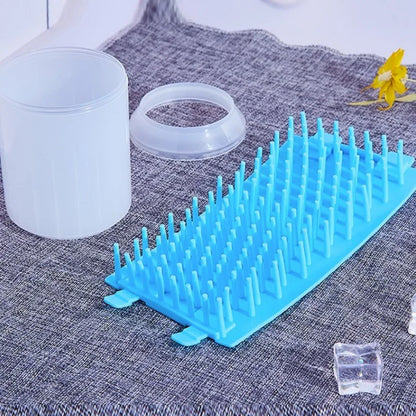 Dog Paw Cleaner Cup Soft Silicone Foot Cleaning Brush Portable Pet Dogs Towel Foot Washer Foot Cleaning Bucket Dog Accessories - naiveniche