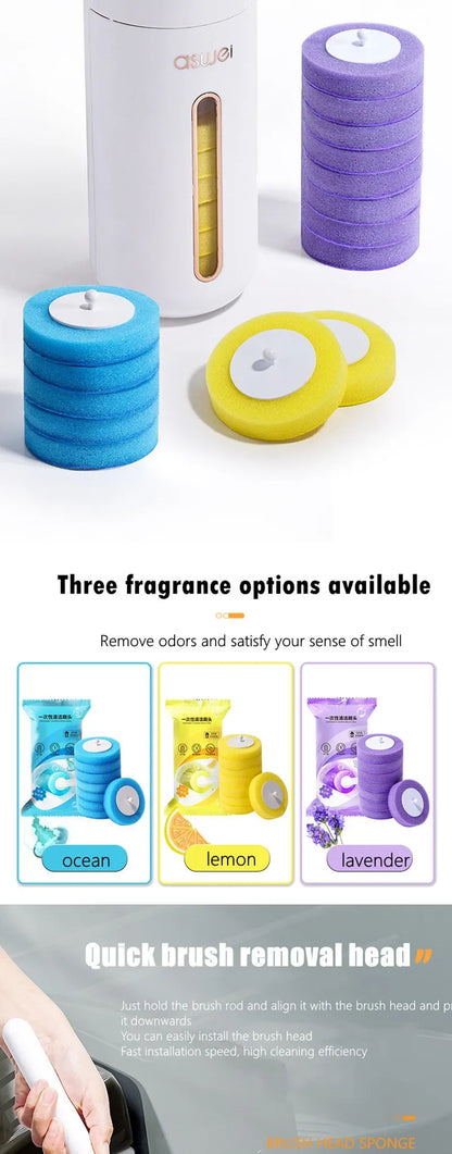 Disposable Toilet Brush Wall-Mounted Cleaning Tool for Bathroom Replacement Brush Head Toilet Cleaning Brush Set Wc Accessories