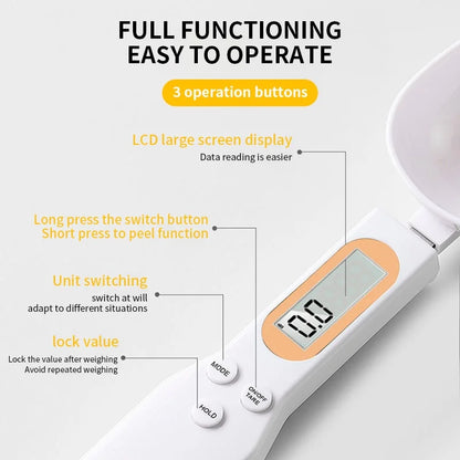 Electronic Kitchen Scale 500g 0.1g LCD Digital Measuring Food Flour Digital Spoon Scale Mini Kitchen Tool for Milk Coffee Scale - naiveniche