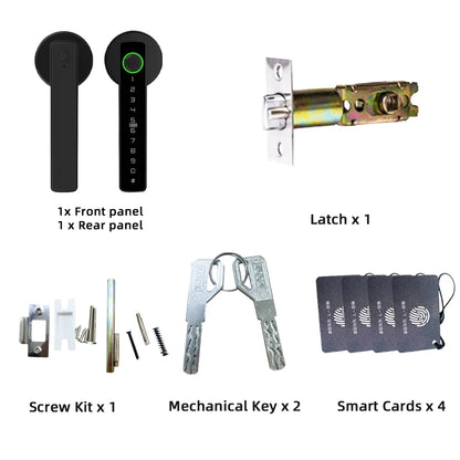 RAYKUBE M5 Tuya BLE Fingerprint Door Lock Digital Electronic Lock with Password/Key/IC Card/ Smartlife/ Tuya APP Unlock - naiveniche