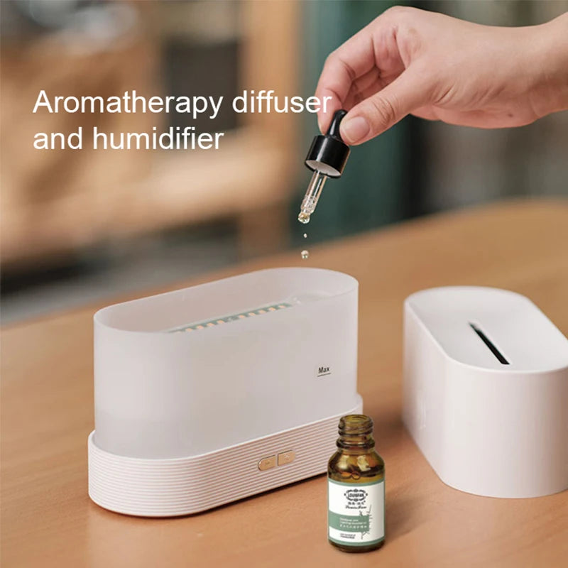 Kinscoter Aroma Diffuser Air Humidifier Ultrasonic Cool Mist Maker Fogger Led Essential Oil Flame Lamp Difusor - naiveniche