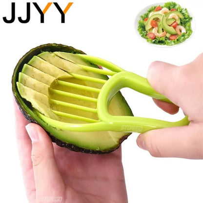 JJYY 3 In 1 Avocado Slicer Shea Corer Butter Fruit Peeler Cutter Pulp Separator Plastic Knife Kitchen Vegetable Tools - naiveniche