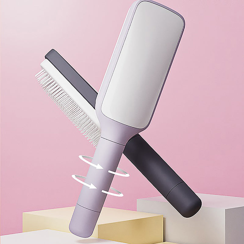 Self Cleaning Hairbrush Women Hair Brush One-key Cleaning Hair Loss Airbag Scalp Massage Comb Anti-Static Hairbrush