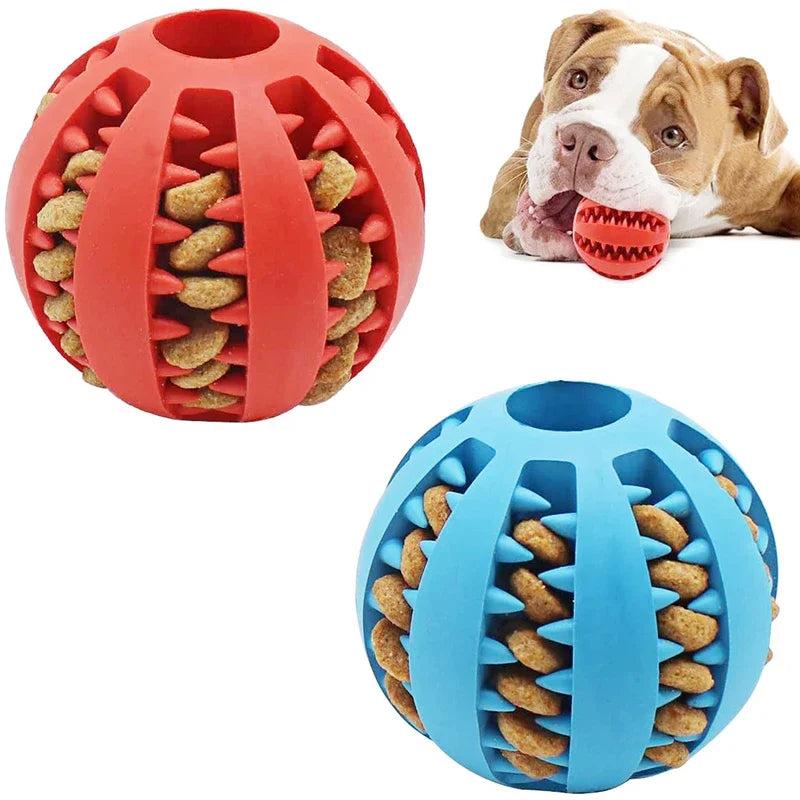 Dog Ball Toys for Small Dogs Interactive Elasticity Puppy Chew Toy Tooth Cleaning Rubber Food Ball Toy Pet Stuff Accessories - naiveniche