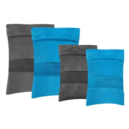 Reusable Sand Removal Bags for Beach Cleanup - Durable Fabric Mitts in Turquoise and Charcoal for Camping, Outdoor Activities and Surf Essentials