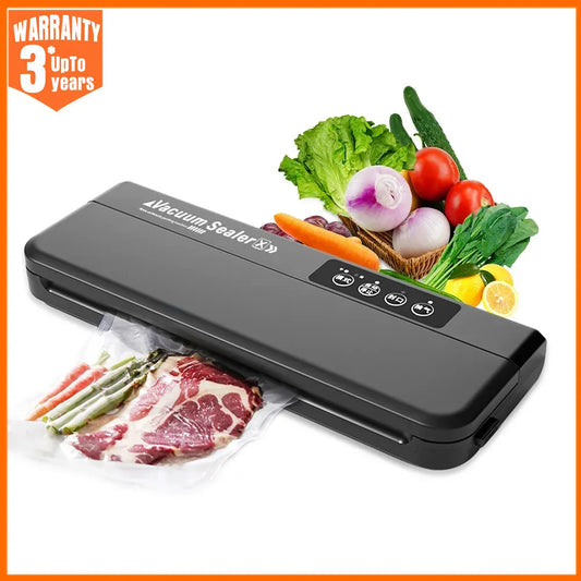 Food Vacuum Sealer Machine Dry and Moist Food Modes 60KPA Automatic For Food Preservation With 10Pcs Bags Paper Making Machine - naiveniche