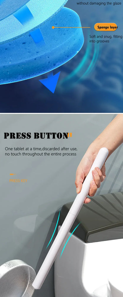 Disposable Toilet Brush Wall-Mounted Cleaning Tool for Bathroom Replacement Brush Head Toilet Cleaning Brush Set Wc Accessories