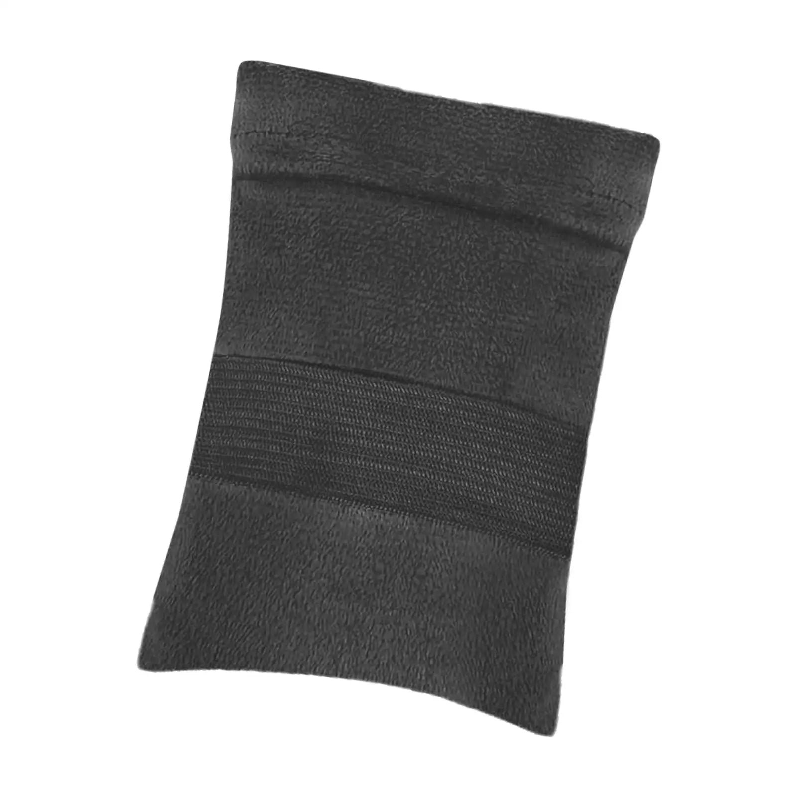 Reusable black sand removal bag for cleaning up sand during camping, beach visits, or outdoor activities. The bag features a textured surface to effectively wipe off and capture sand particles. This versatile cleaning accessory is a practical solution for keeping sand off clothes, towels, and other belongings after outdoor excursions.