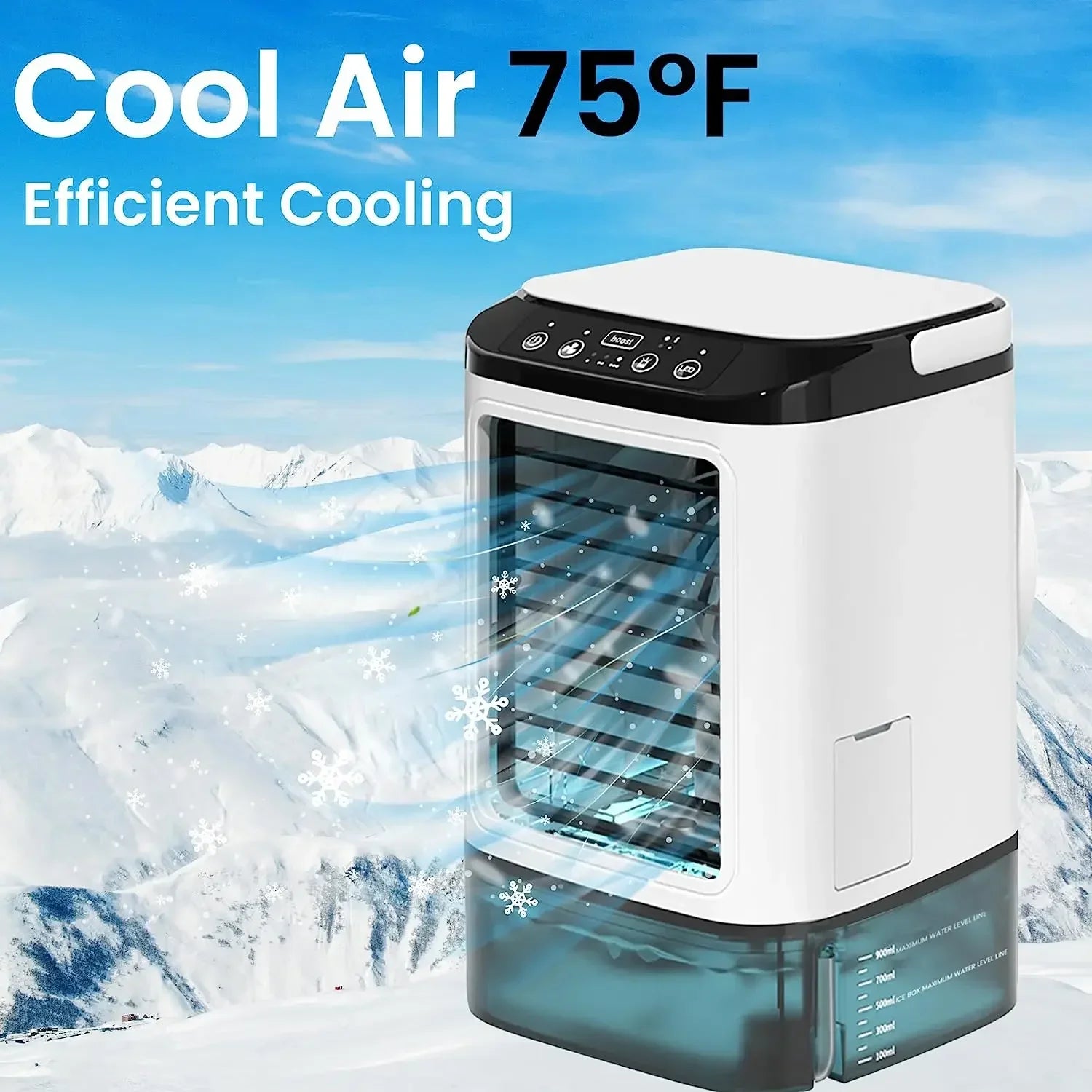 Compact Portable Air Conditioner and Cooler with Night Light naiveniche