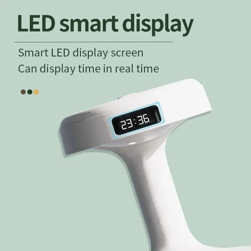 LED smart display humidifier with real-time digital time display
