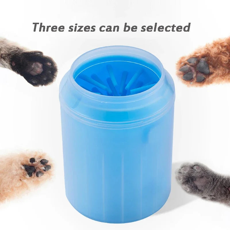 Dog Paw Cleaner Cup Soft Silicone Foot Cleaning Brush Portable Pet Dogs Towel Foot Washer Foot Cleaning Bucket Dog Accessories - naiveniche