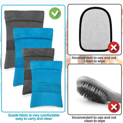 Reusable sand removal bag for beach, camping, and outdoor surf essentials. Soft, comfortable suede fabric that is easy to carry and clean.
