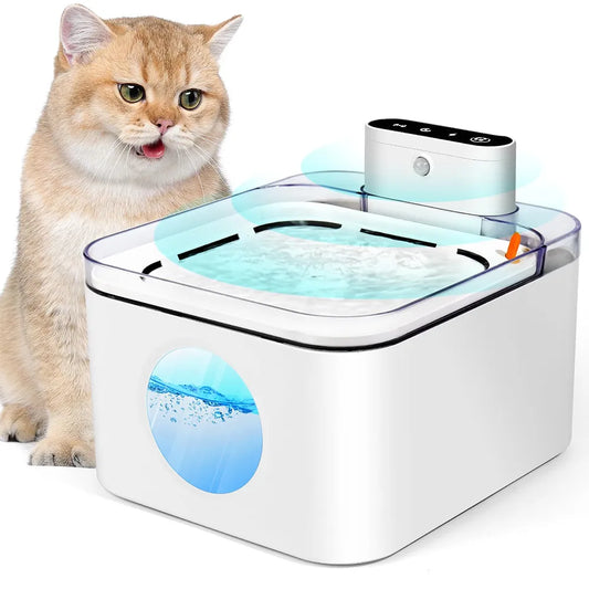 3L Automatic Cat Water Fountain USB Cable/Battery Operated Smart Sensing Sensor Dog Cat Dispenser Pet Cats Drinker with Filter - naiveniche