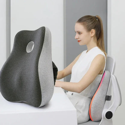 Memory Foam Office Chair Cushion for Ergonomic Back Support and Lumbar Pain Relief