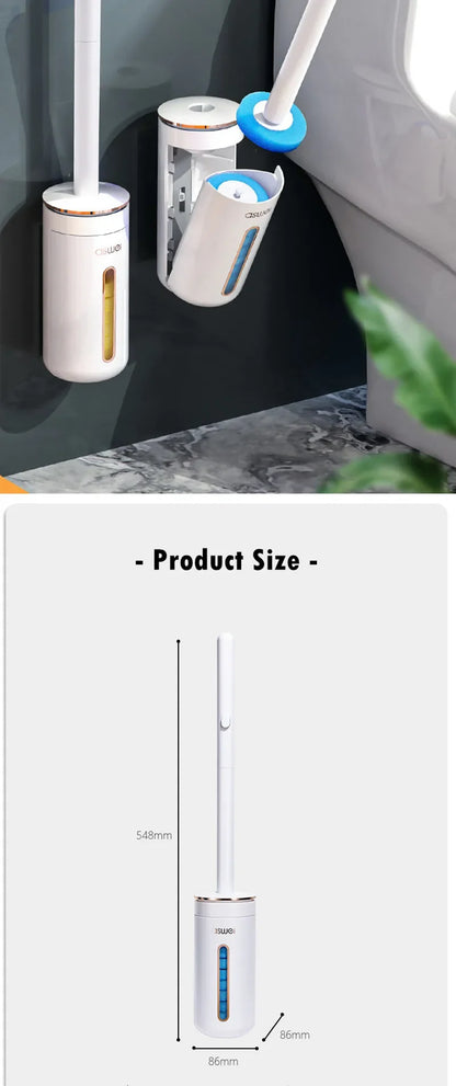 Disposable Toilet Brush Wall-Mounted Cleaning Tool for Bathroom Replacement Brush Head Toilet Cleaning Brush Set Wc Accessories