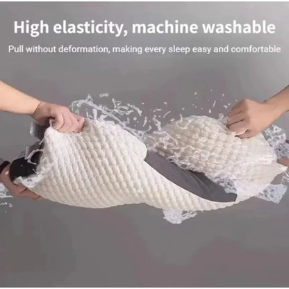 High-elasticity, machine-washable cervical orthopedic neck pillow for comfortable sleep