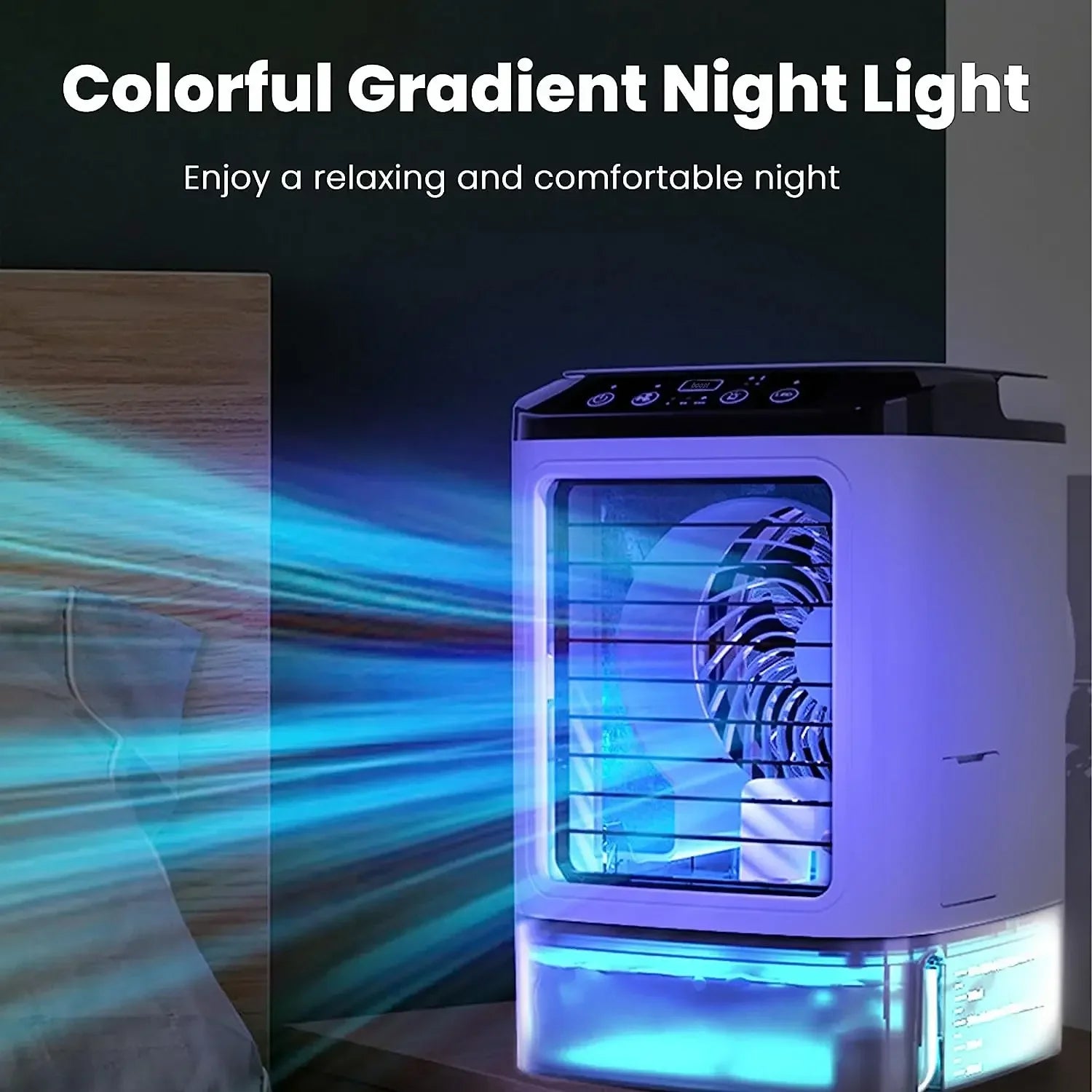 Compact Portable Air Conditioner and Cooler with Night Light naiveniche