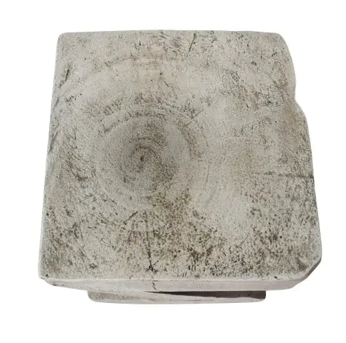 Decorative Sculptural Modern Gray Concrete Swirl Side Table naiveniche