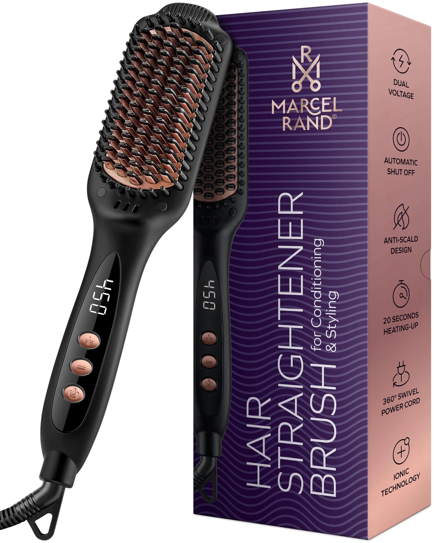 Stylist Heating Brush for Straightening, Curling, and Volumizing Hair naiveniche