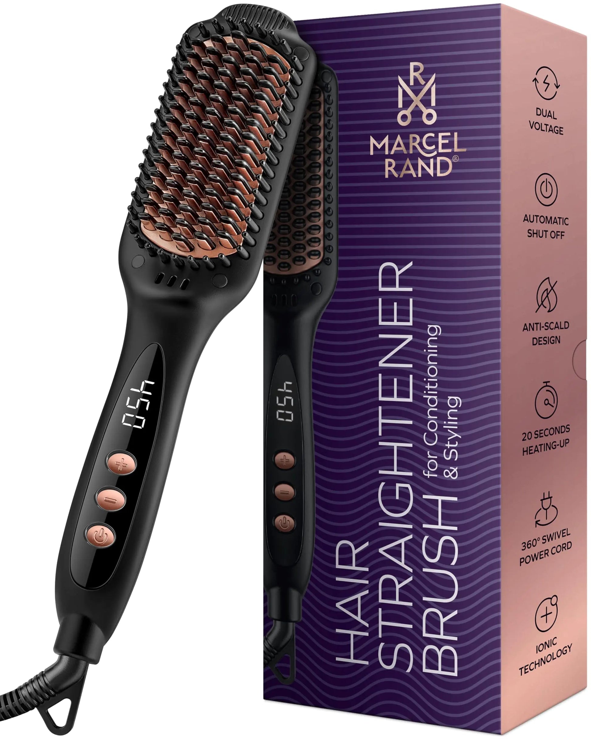 Stylist Heating Brush for Straightening, Curling, and Volumizing Hair naiveniche