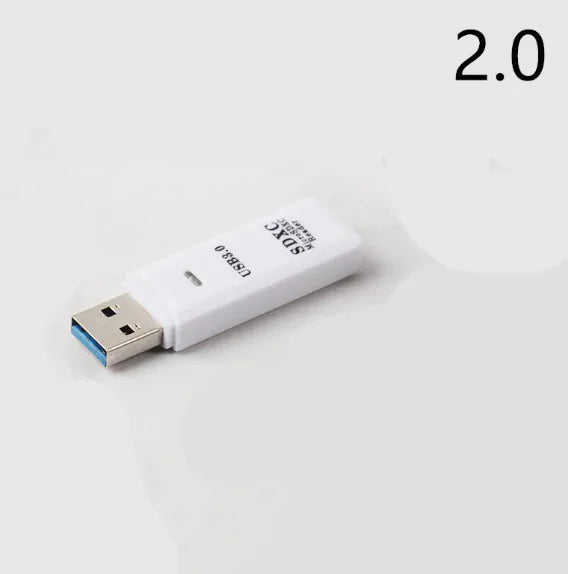 Compact USB 2.0 flash drive in white color