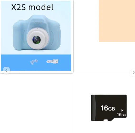 Compact kids camera with 16GB memory card for capturing special moments